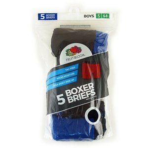 Fruit of the Loom 5 Boys Boxer Briefs Small 6-8